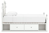 Kozlani White Twin Upholstered Panel Storage Bed (Online Special Price) - Ornate Home