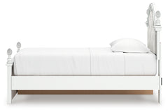 Kozlani White Twin Upholstered Panel Storage Bed - Ornate Home