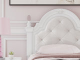 Kozlani White Twin Upholstered Panel Storage Bed - Ornate Home