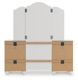 Kozlani White Vanity, Mirror and Stool (Online Special Price) - Ornate Home
