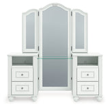 Kozlani White Vanity with Mirror (Online Special Price) - Ornate Home