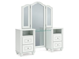 Kozlani White Vanity with Mirror - Ornate Home