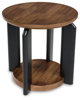 Kraeburn Brown/Black End Table - Ornate Home