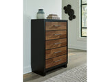 Kraeburn Brown/Black Five Drawer Chest - Ornate Home