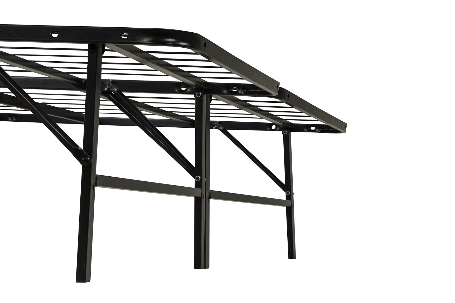 Kramer Black California King Folding Metal Bed Frame - Ornate Home