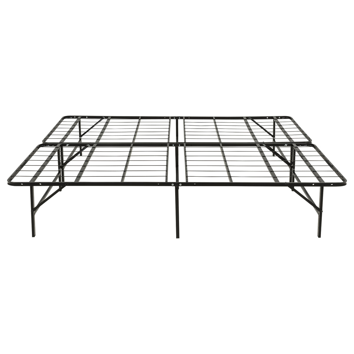 Kramer Black Eastern King Folding Metal Platform Bed Frame - Ornate Home