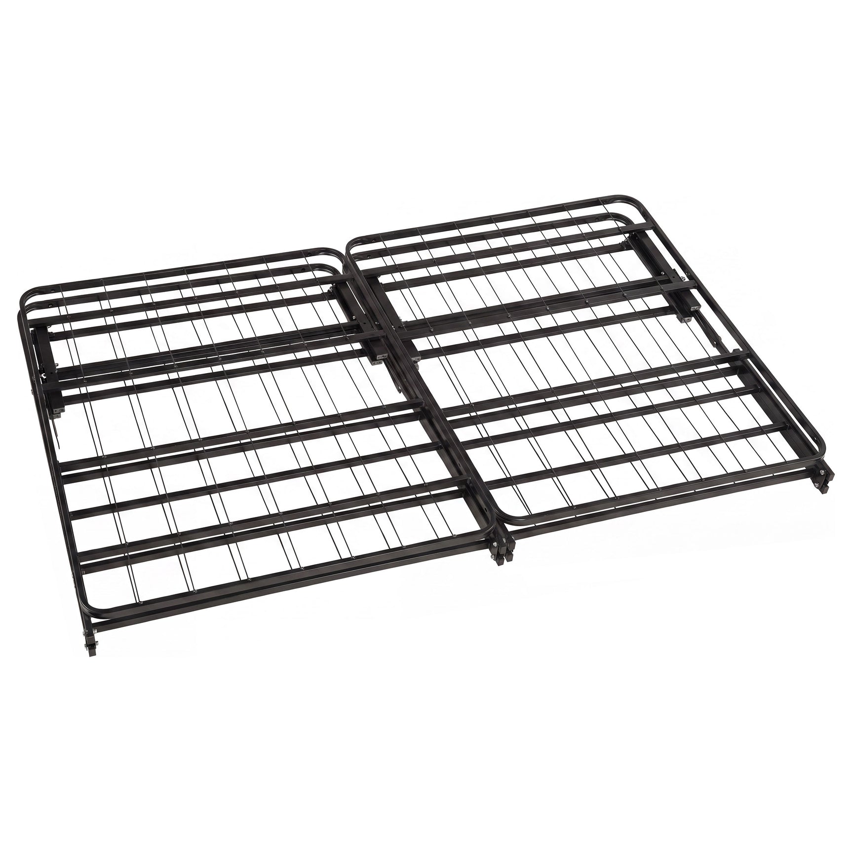 Kramer Black Eastern King Folding Metal Platform Bed Frame - Ornate Home