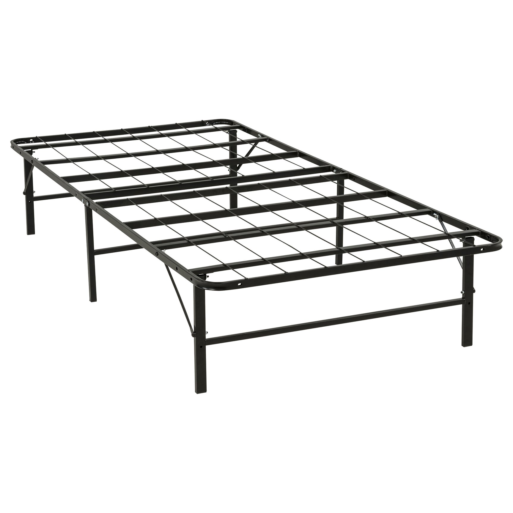 Kramer Black Twin Xl Folding Metal Platform Bed Frame - Ornate Home