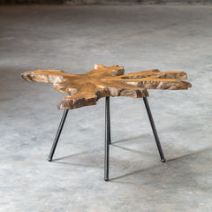 Kravitz Black/Bronze/Woodtone Accent Table - Ornate Home