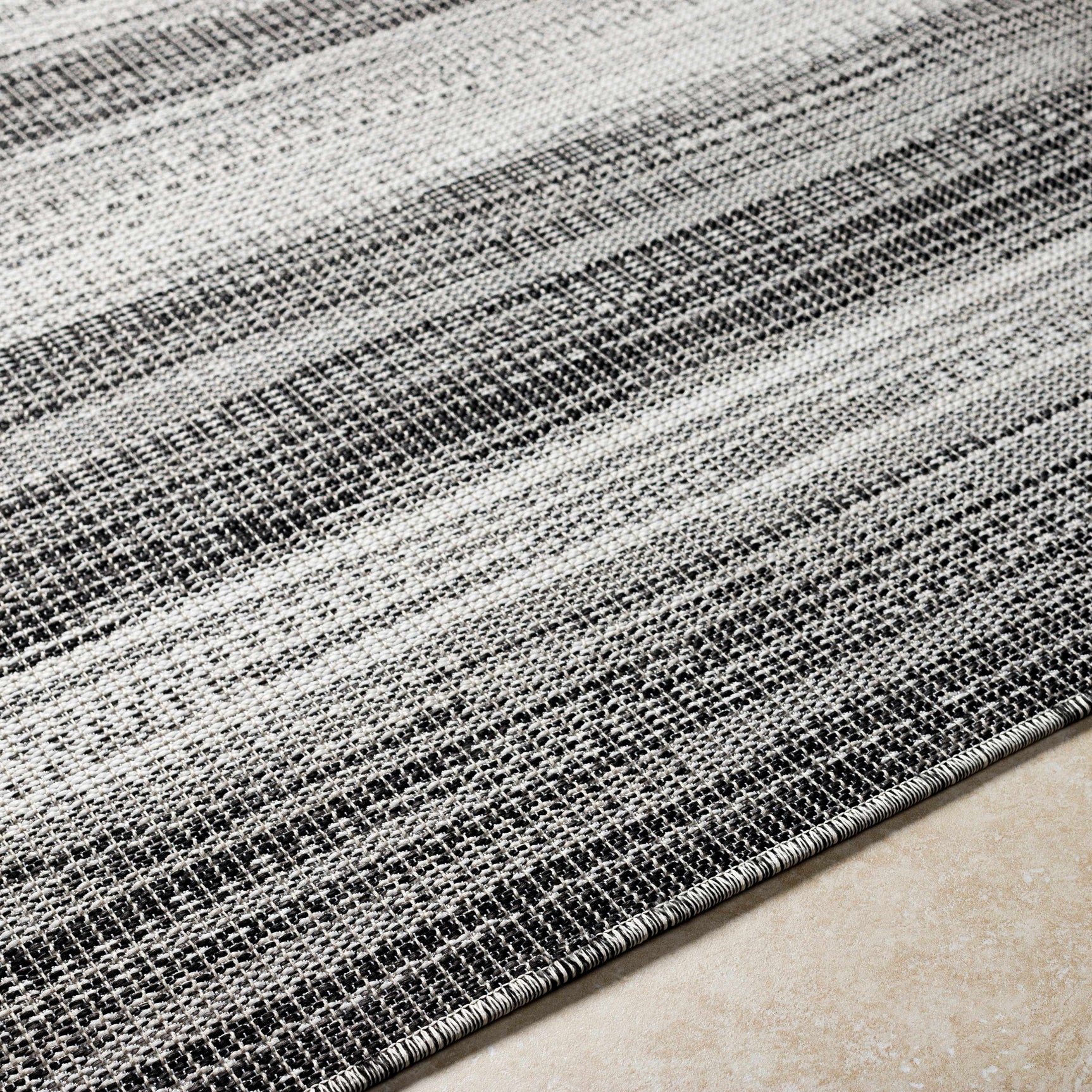 Kris Black Outdoor Area Rug - Clearance - Ornate Home