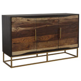 Kris Black Walnut & Gold Accent Cabinet - Ornate Home