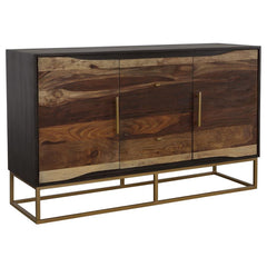 Kris Black Walnut & Gold Accent Cabinet - Ornate Home