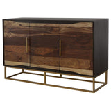 Kris Black Walnut & Gold Accent Cabinet - Ornate Home