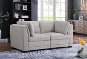 Kristin Light Gray 70.5"W Linen Loveseat - Ornate Home
