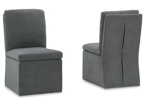 Krystanza Charcoal Dining Chair (Set of 2) - Ornate Home