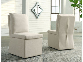 Krystanza Oatmeal Dining Chair (Set of 2) (Online Special Price) - Ornate Home