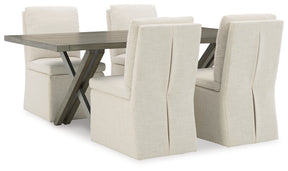 Krystanza Oatmeal Dining Table and 4 Chairs (Online Special Price) - Ornate Home