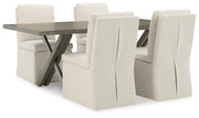 Krystanza Oatmeal Dining Table and 4 Chairs - Ornate Home