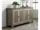 Krystanza Weathered Gray Dining Server - Ornate Home