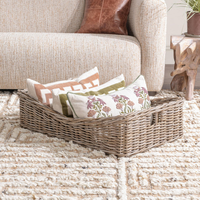 Kubu Rattan Gray Short Basket - Ornate Home