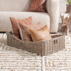 Kubu Rattan Gray Short Basket - Ornate Home