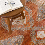 Kullar Orange Washable Area Rug - Ornate Home