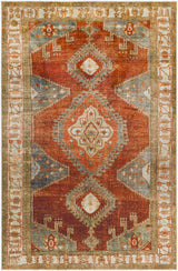 Kullar Orange Washable Area Rug - Ornate Home
