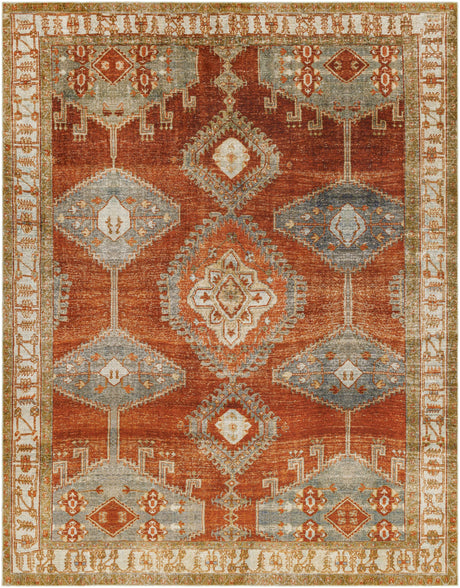 Kullar Orange Washable Area Rug - Ornate Home