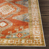 Kullar Orange Washable Area Rug - Ornate Home