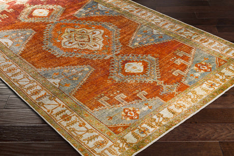 Kullar Orange Washable Area Rug - Ornate Home