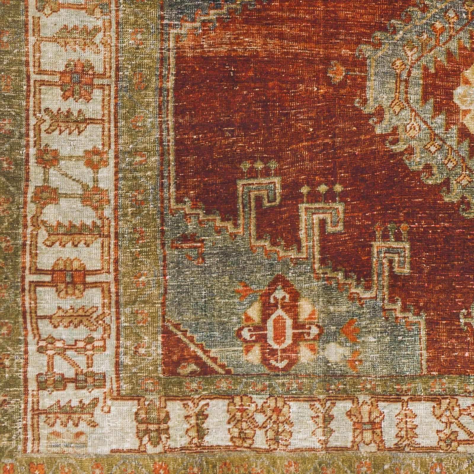 Kullar Orange Washable Area Rug - Ornate Home