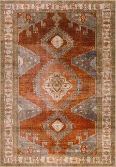 Kullar Orange Washable Area Rug - Ornate Home