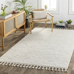 Kulu Textured Area Rug with Tassels - Ornate Home