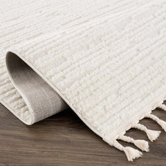 Kulu Textured Area Rug with Tassels - Ornate Home