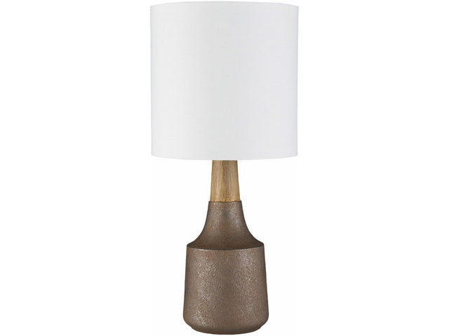 Kumlu Ribbed Ceramic White Table Lamp - Ornate Home