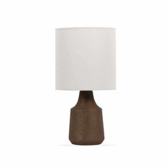 Kumlu Ribbed Ceramic White Table Lamp - Ornate Home