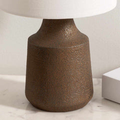 Kumlu Ribbed Ceramic White Table Lamp - Ornate Home