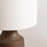 Kumlu Ribbed Ceramic White Table Lamp - Ornate Home