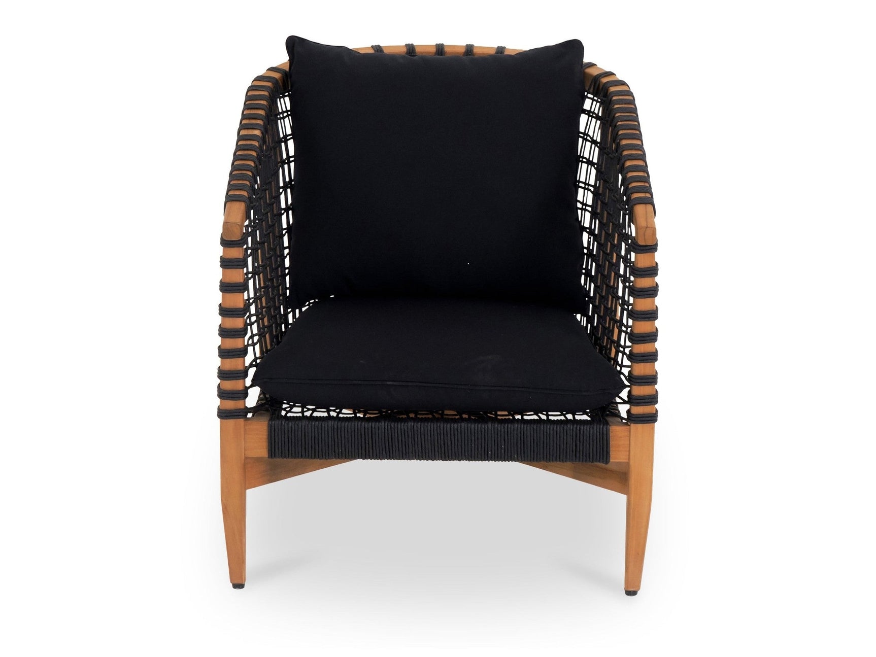 Kuna Black Outdoor Lounge Chair - Ornate Home