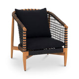 Kuna Black Outdoor Lounge Chair - Ornate Home