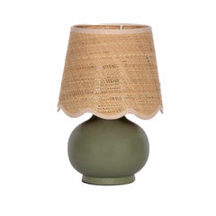 Kupua Green Solid Ceramic Table Lamp - Ornate Home