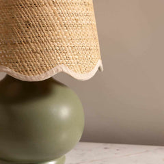 Kupua Green Solid Ceramic Table Lamp - Ornate Home