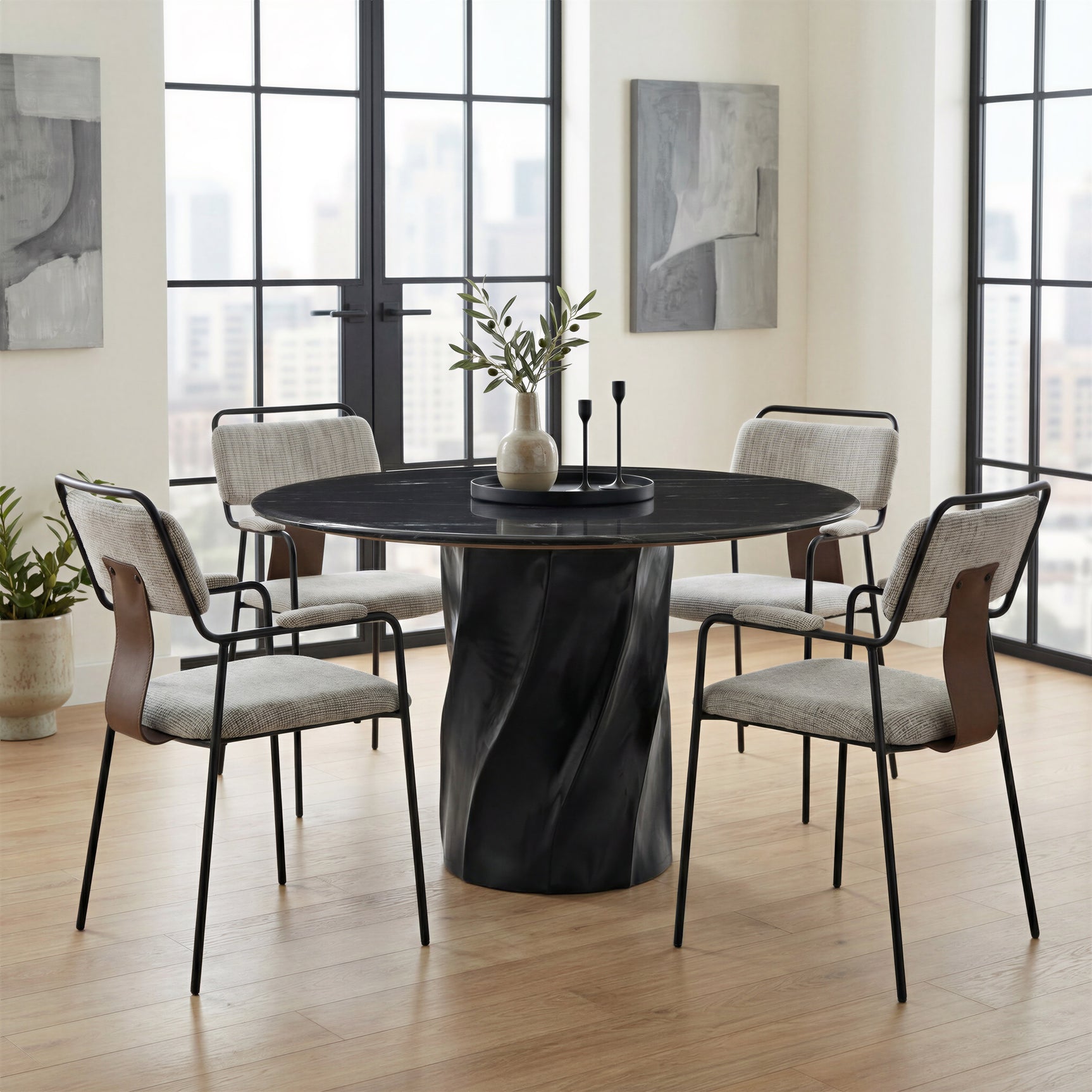 Kuro Black Dining Table - Ornate Home
