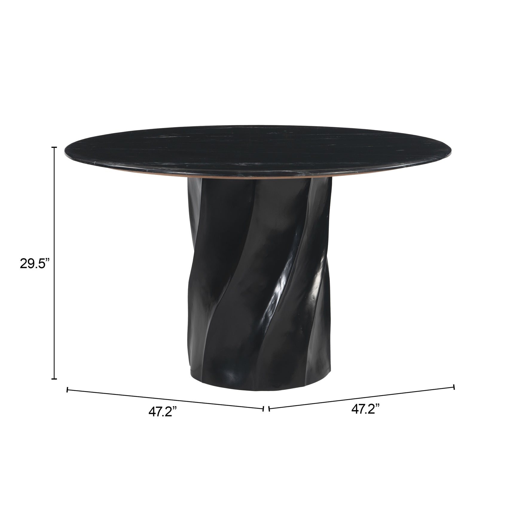 Kuro Black Dining Table - Ornate Home