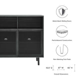 Kurtis Charcoal 47" Display Cabinet - Ornate Home