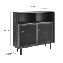 Kurtis Charcoal 47" Display Cabinet - Ornate Home