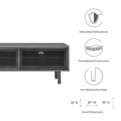 Kurtis Charcoal 47" TV Stand - Ornate Home