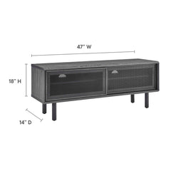 Kurtis Charcoal 47" TV Stand - Ornate Home
