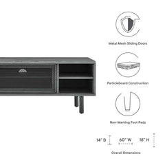 Kurtis Charcoal 60" TV Stand - Ornate Home