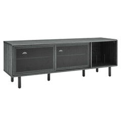 Kurtis Charcoal 67" TV and Vinyl Record Stand - Ornate Home